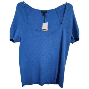 Halogen Sweetheart Neck Rib Sweater NWT